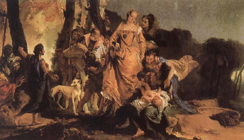 Giovanni Battista Tiepolo The Finding of Moses Norge oil painting art